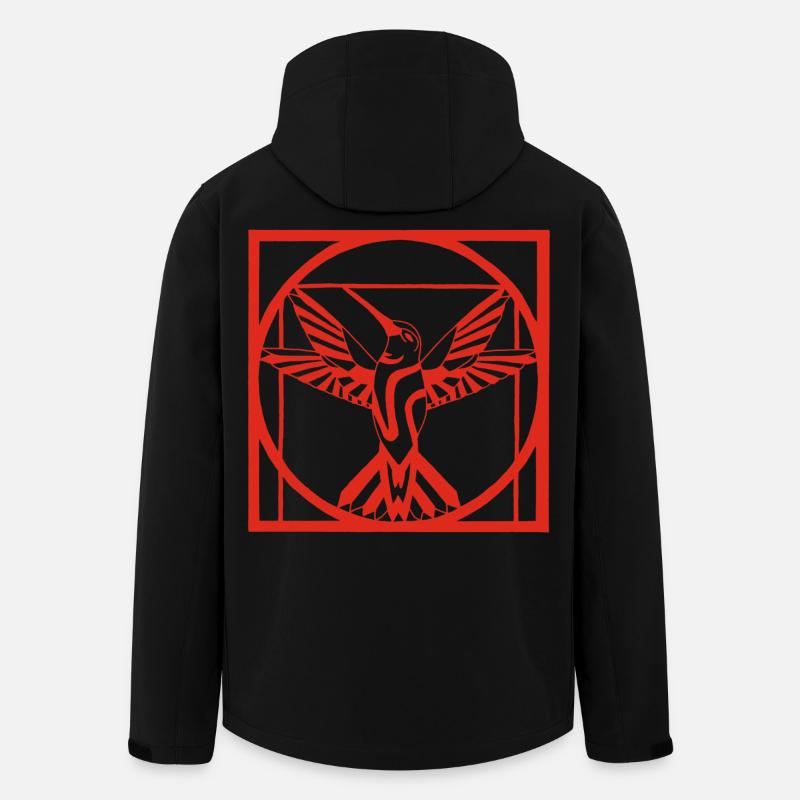 Vitruv roter Vogel - Recycelte Männer Softshell-Jacke von Stanley/Stella - Schwarz