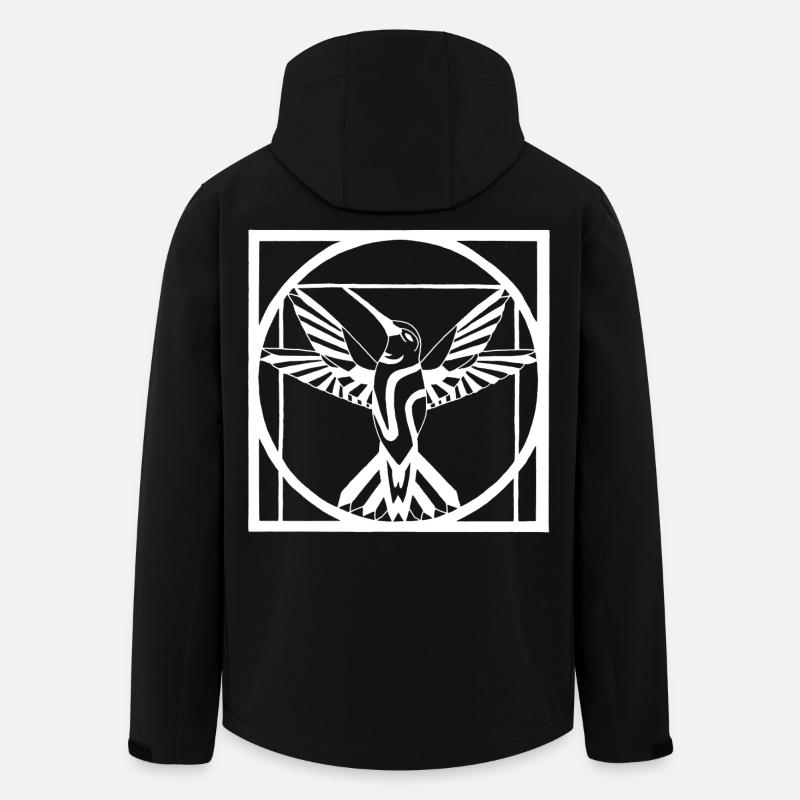 Oiseau blanc Vitruve - Veste softshell homme en polyester recyclé Stanley/Stella - noir