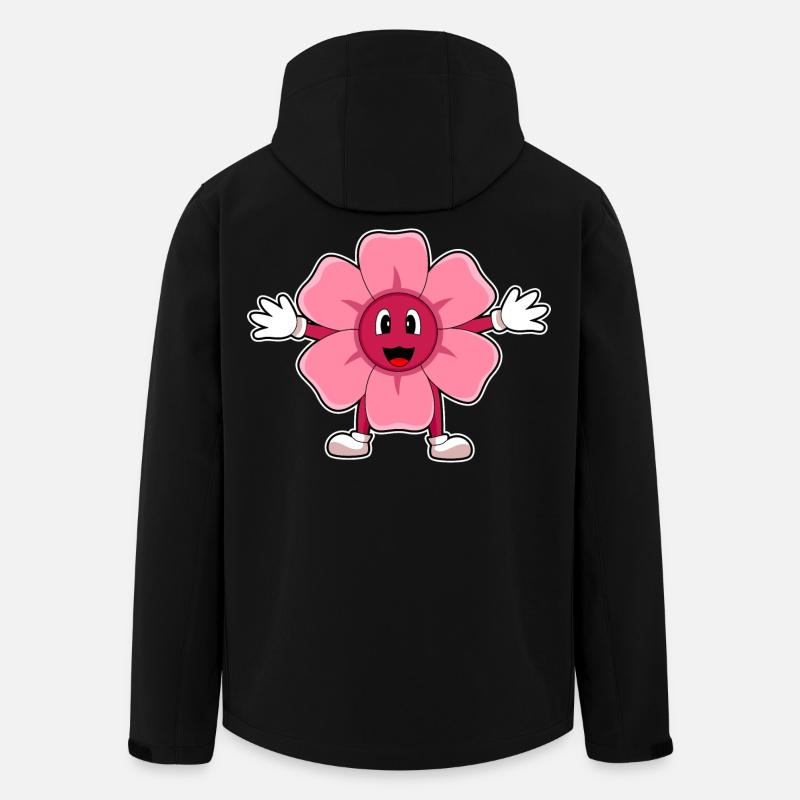 Fleur rose - Veste softshell homme en polyester recyclé Stanley/Stella - noir