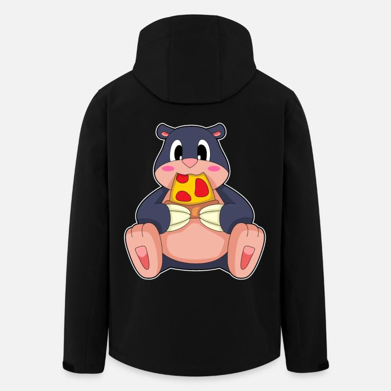 Maulwurf Pizza - Recycelte Männer Softshell-Jacke von Stanley/Stella - Schwarz