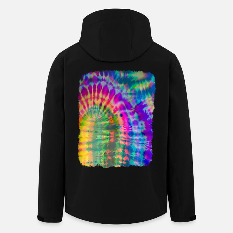 Tie Dye Batik - Recycelte Männer Softshell-Jacke von Stanley/Stella - Schwarz