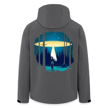 Fliegende Untertasse - Recycelte Männer Softshell-Jacke von Stanley/Stella - Schwarz - Hinten - AI Model Male 185 light (185cm)