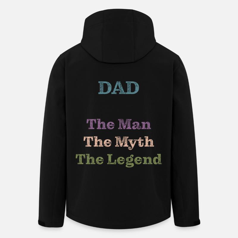 Papa The Legend Father's Day Gift - Men’s Recycled Softshell Jacket by Stanley/Stella - black