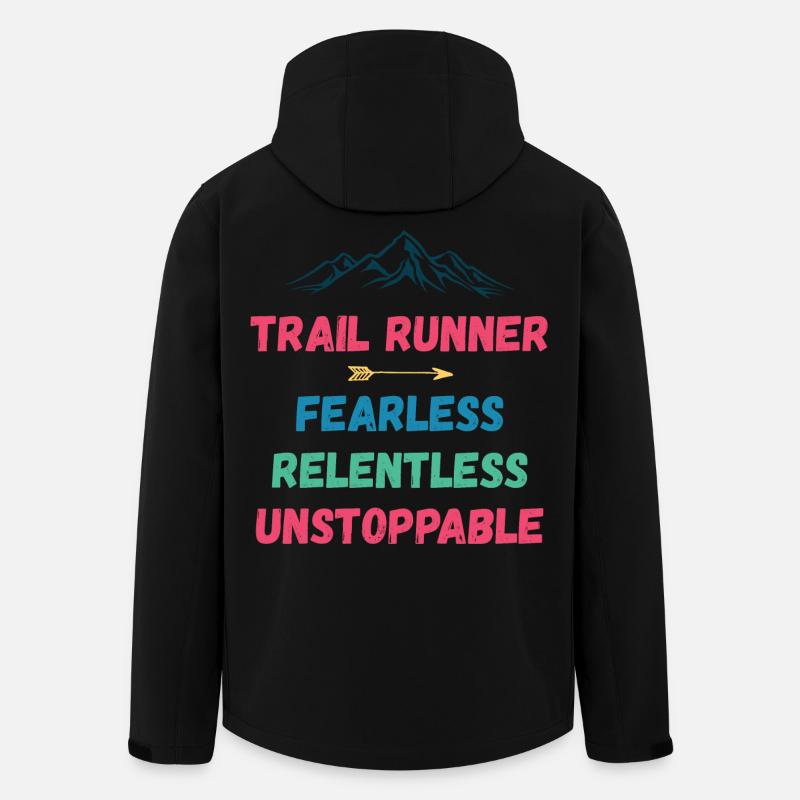 Trail Runner - Fearless. Relentless. Unstoppable. - Men’s Recycled Softshell Jacket by Stanley/Stella - black