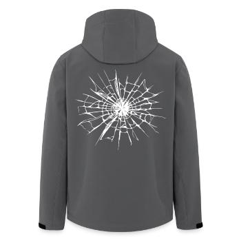 Glasscherben - Recycelte Männer Softshell-Jacke von Stanley/Stella - Anthrazit - Hinten - AI Model Male 185 light (185cm)