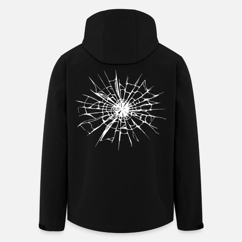 Verre brisé - Veste softshell homme en polyester recyclé Stanley/Stella - noir