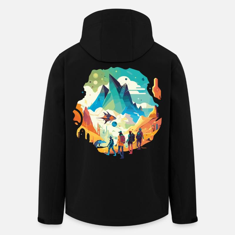 Reise zum Mittelpunkt der Erde - Recycelte Männer Softshell-Jacke von Stanley/Stella - Schwarz