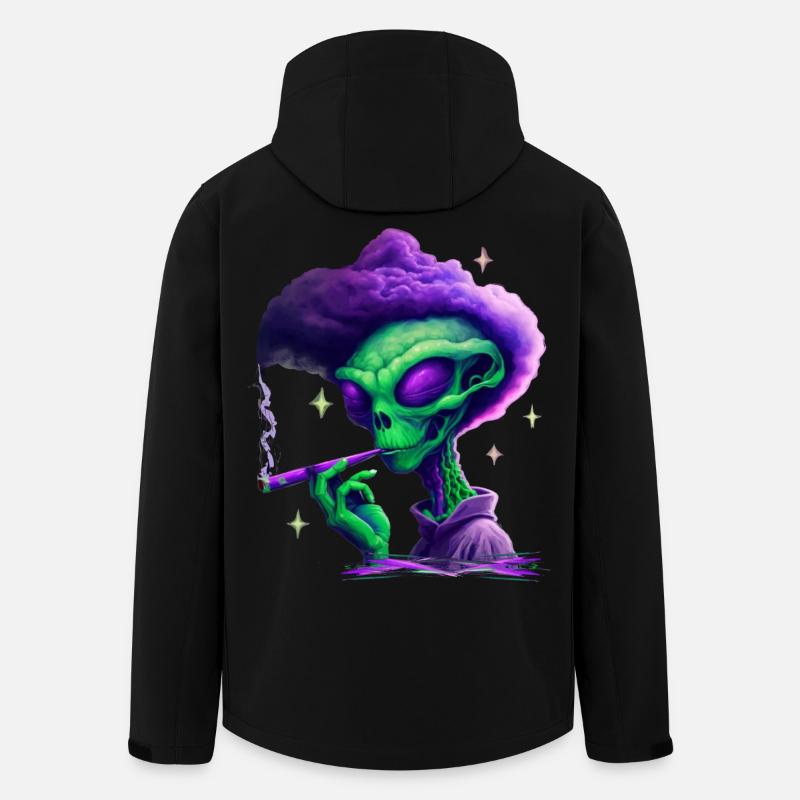 Kiffender Alien - Recycelte Männer Softshell-Jacke von Stanley/Stella - Schwarz