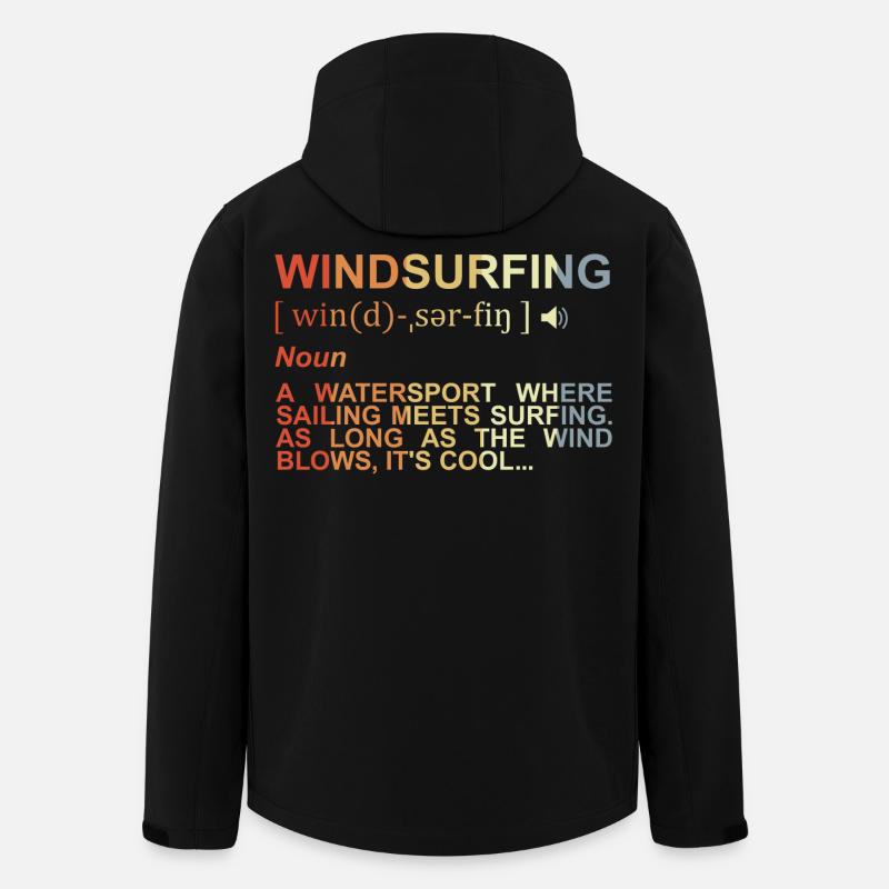 Windsurfing Meaning - Men’s Recycled Softshell Jacket by Stanley/Stella - black
