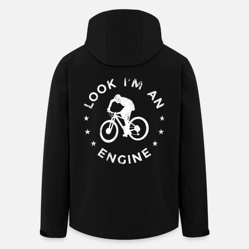 Witziger Radfahrer Spruch - Recycelte Männer Softshell-Jacke von Stanley/Stella - Schwarz