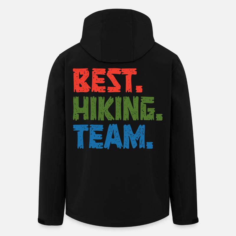 Hiking Hikers Statement Mountaineering Nature - Men’s Recycled Softshell Jacket by Stanley/Stella - black