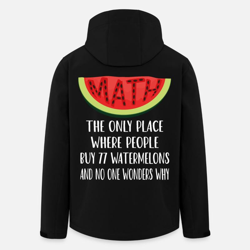 Mathematik und Wassermelonen - Recycelte Männer Softshell-Jacke von Stanley/Stella - Schwarz
