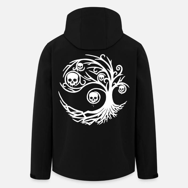 Arbre aux crânes - Veste softshell homme en polyester recyclé Stanley/Stella - noir