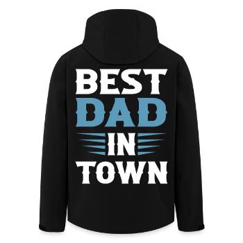 Best Dad in Town - Men’s Recycled Softshell Jacket by Stanley/Stella - black - Back - AI Model Male 185 light (185cm)