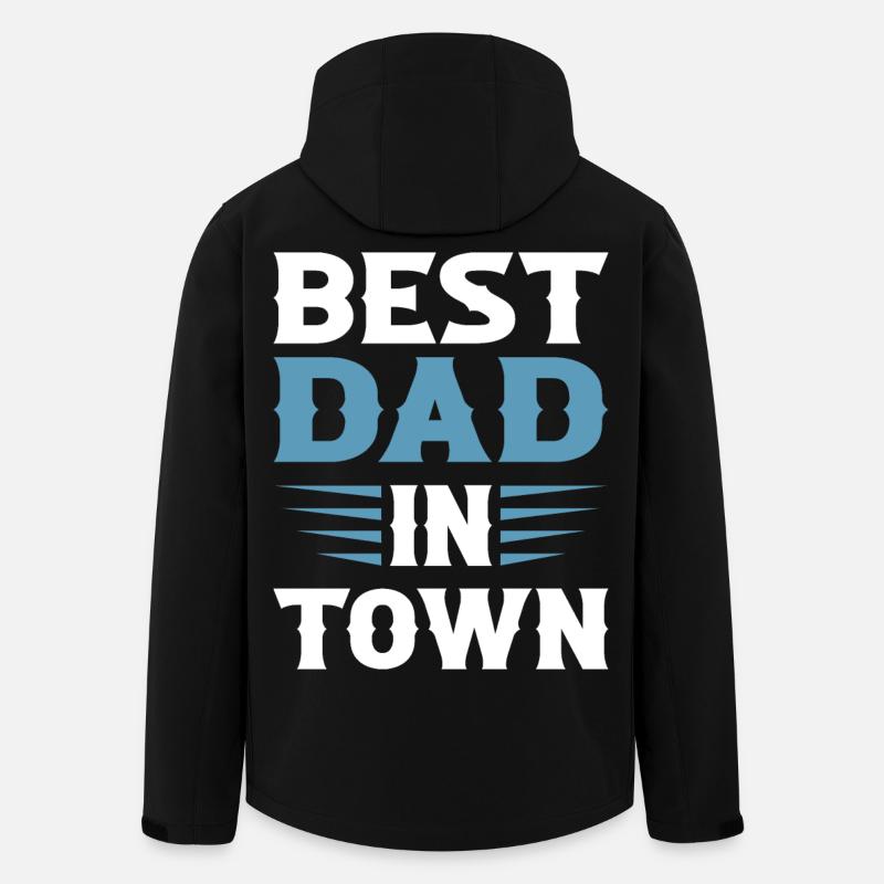 Best Dad in Town - Recycelte Männer Softshell-Jacke von Stanley/Stella - Schwarz