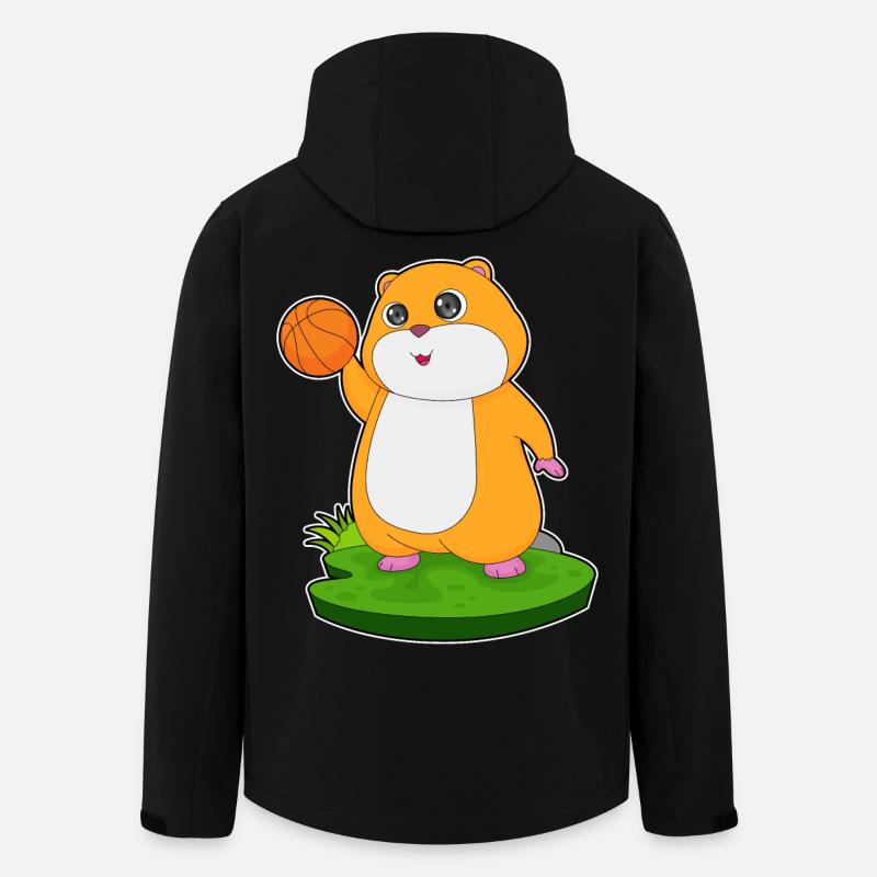 Hamster Basketteur Basketteur - Veste softshell homme en polyester recyclé Stanley/Stella - noir