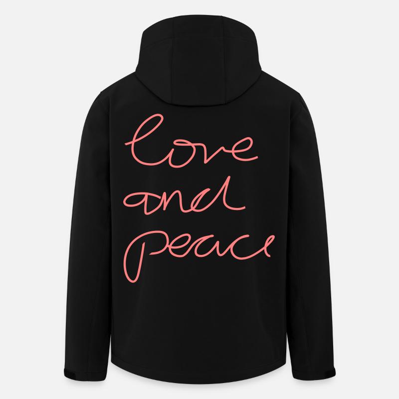 Love and Peace - Recycelte Männer Softshell-Jacke von Stanley/Stella - Schwarz