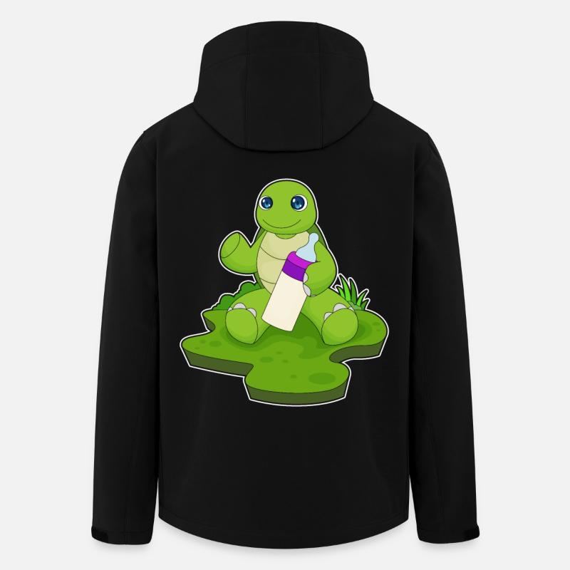 Lait de bébé Turtle - Veste softshell homme en polyester recyclé Stanley/Stella - noir