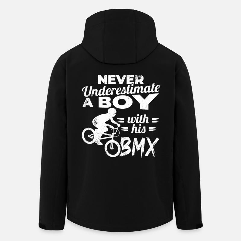 kleiner BMX Fahrer - Recycelte Männer Softshell-Jacke von Stanley/Stella - Schwarz