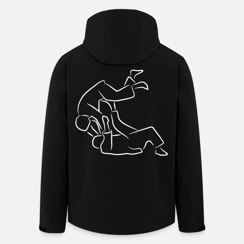 Judo Skizze - Recycelte Männer Softshell-Jacke von Stanley/Stella - Schwarz