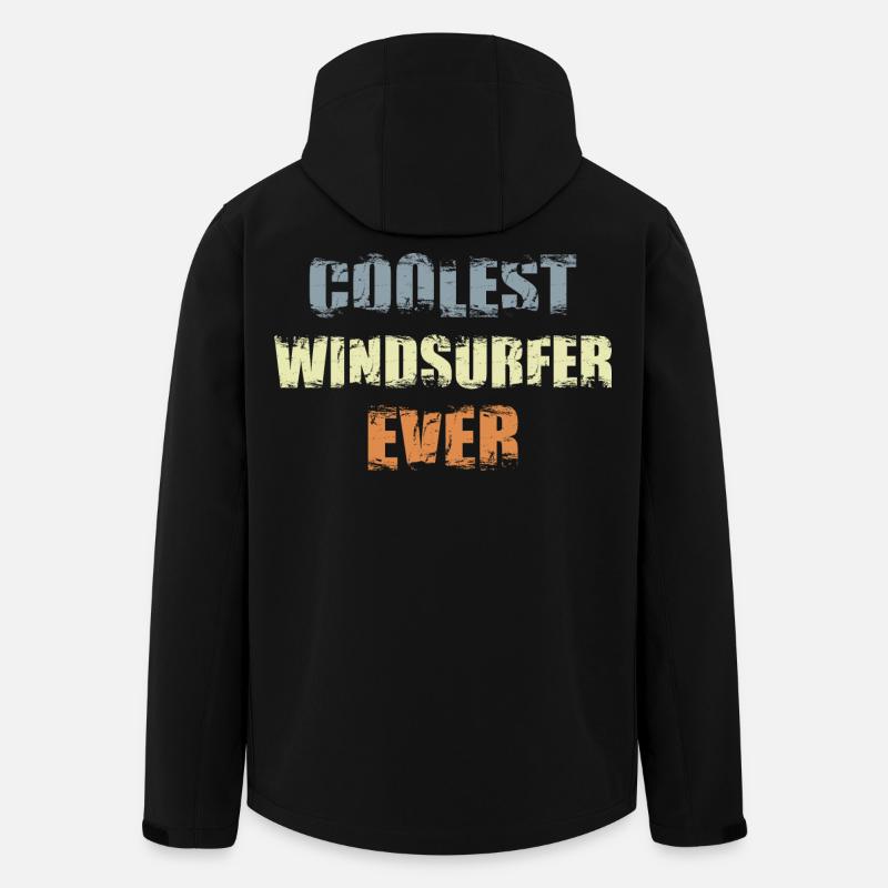 Cooler Windsurfer - Recycelte Männer Softshell-Jacke von Stanley/Stella - Schwarz