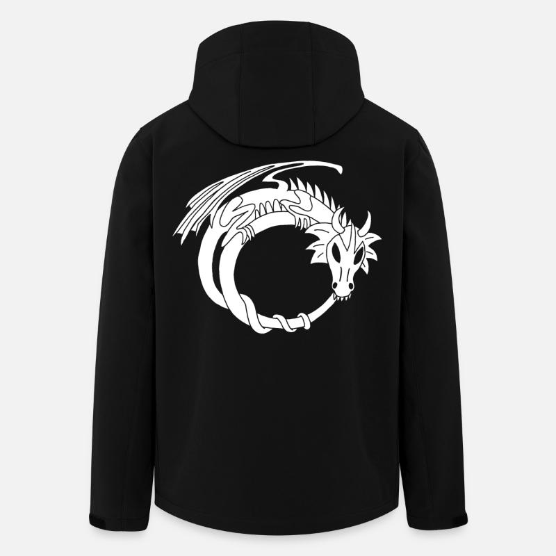 L'anneau du dragon blanc - Veste softshell homme en polyester recyclé Stanley/Stella - noir