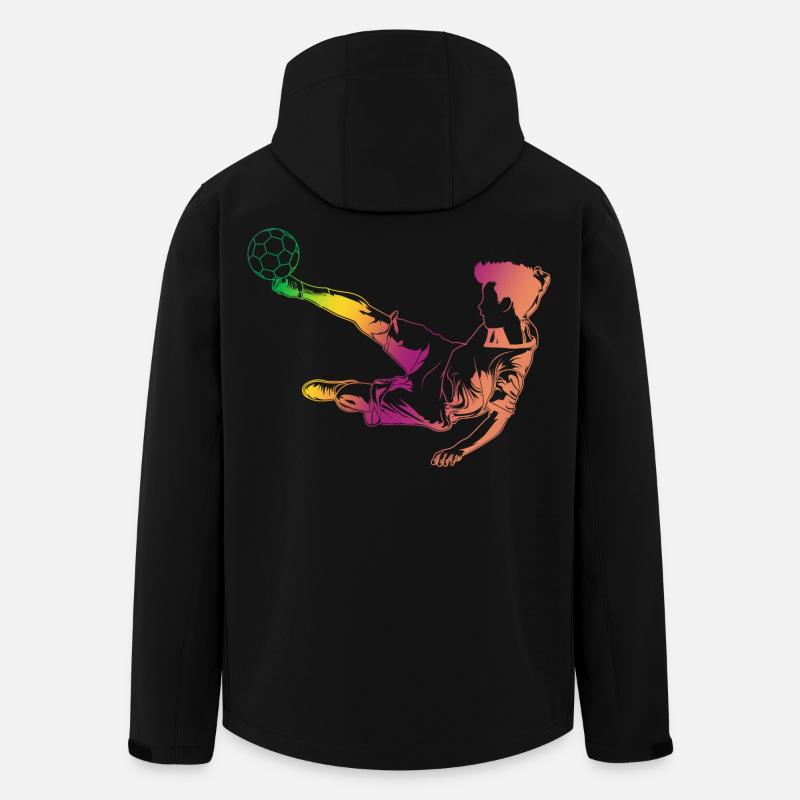 Fußball Skizze - Recycelte Männer Softshell-Jacke von Stanley/Stella - Schwarz