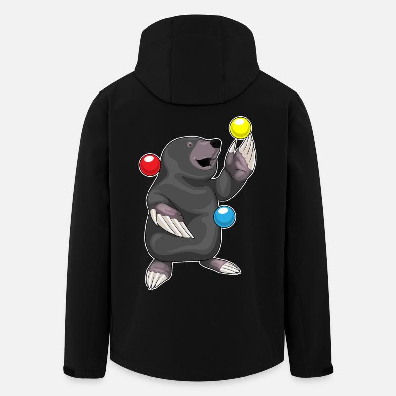 Mole Juggler Juggling - Men’s Recycled Softshell Jacket by Stanley/Stella - black