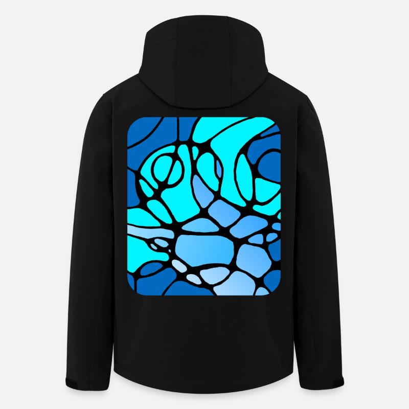 Neurographic modern abstract design - Men’s Recycled Softshell Jacket by Stanley/Stella - black