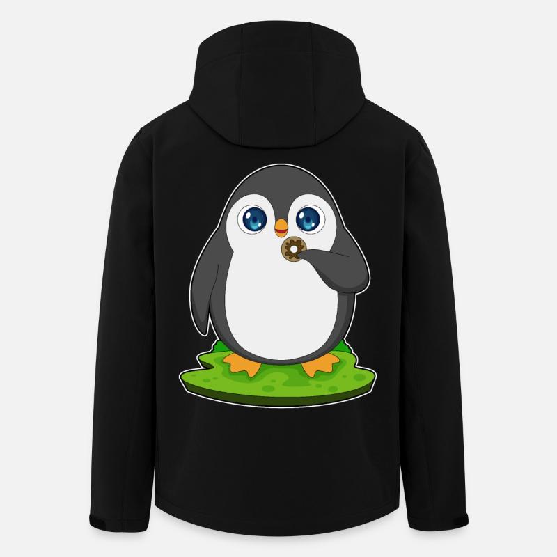 Donut pingouin - Veste softshell homme en polyester recyclé Stanley/Stella - noir