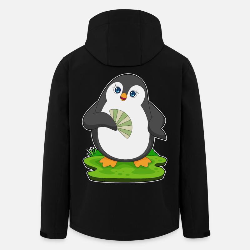 Pingouin Éventail à main - Veste softshell homme en polyester recyclé Stanley/Stella - noir