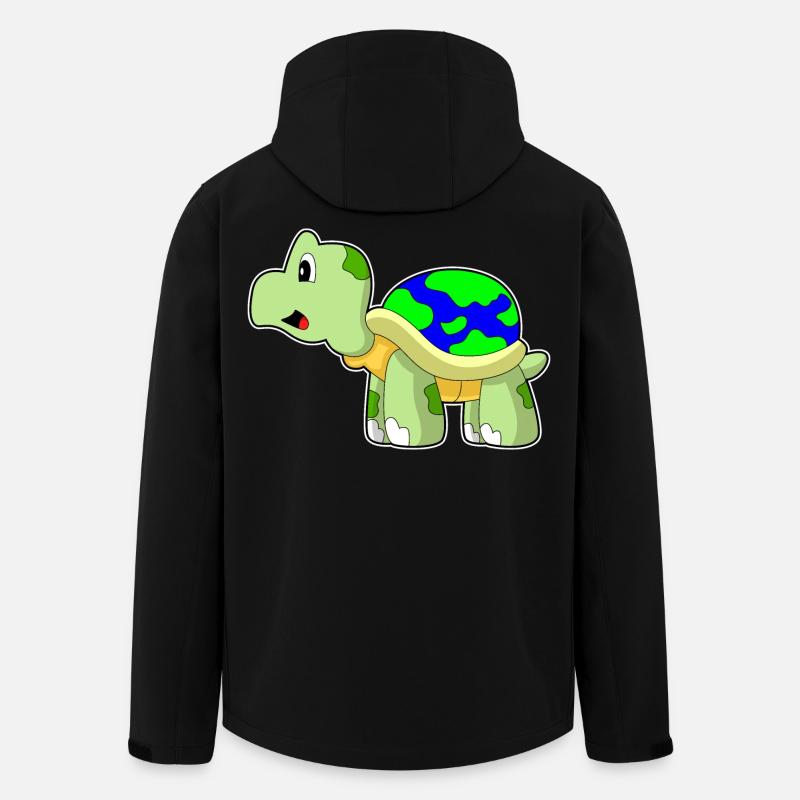 Schildkröte Erdkugel - Recycelte Männer Softshell-Jacke von Stanley/Stella - Schwarz