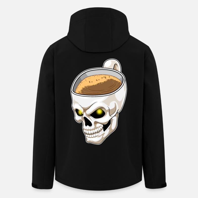 Tasse de café Skull - Veste softshell homme en polyester recyclé Stanley/Stella - noir