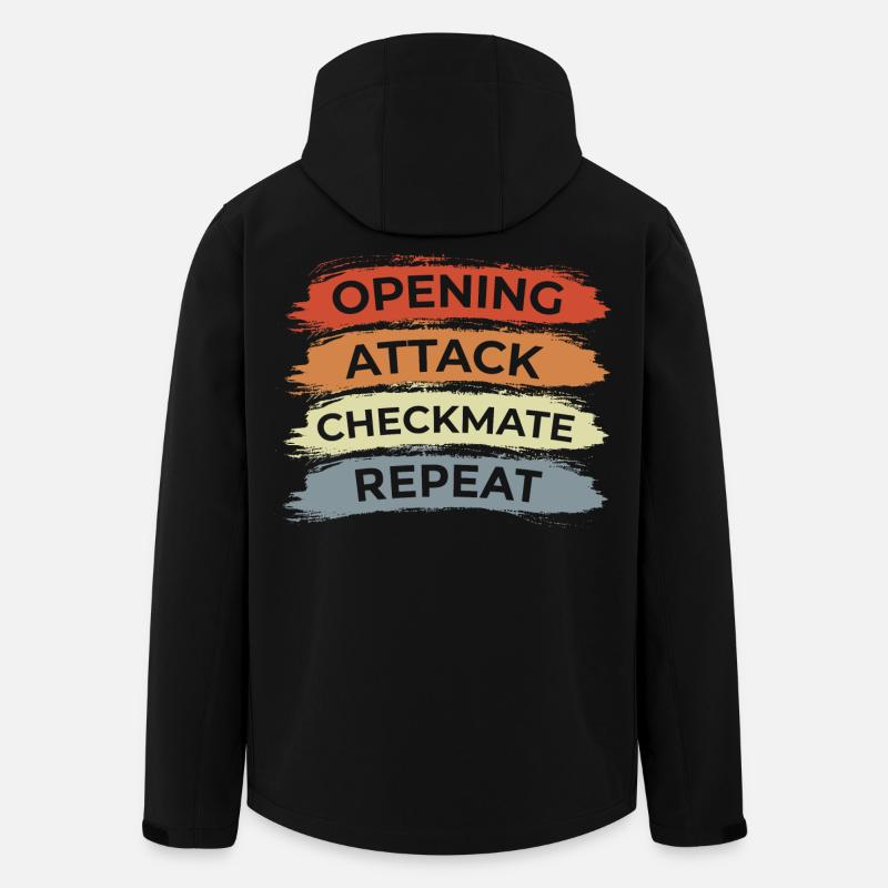 Schach Spruch - Recycelte Männer Softshell-Jacke von Stanley/Stella - Schwarz