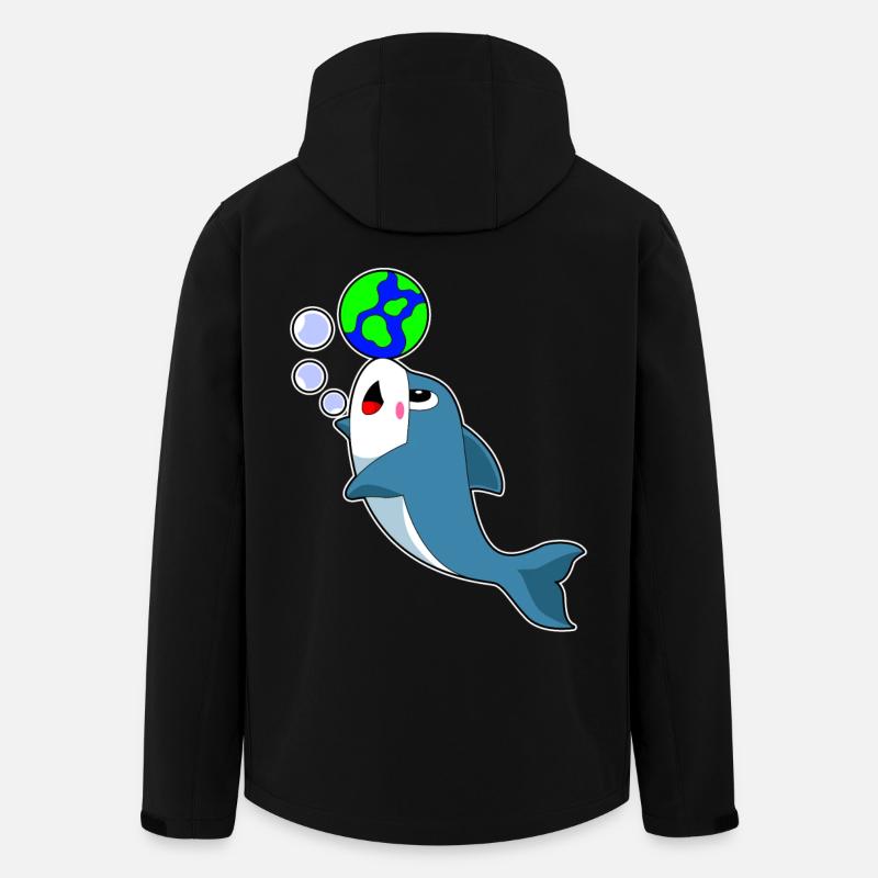 Terre de dauphins - Veste softshell homme en polyester recyclé Stanley/Stella - noir