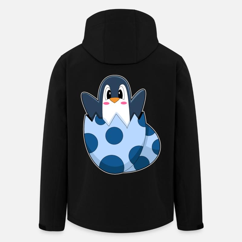 Pinguin Ei - Recycelte Männer Softshell-Jacke von Stanley/Stella - Schwarz