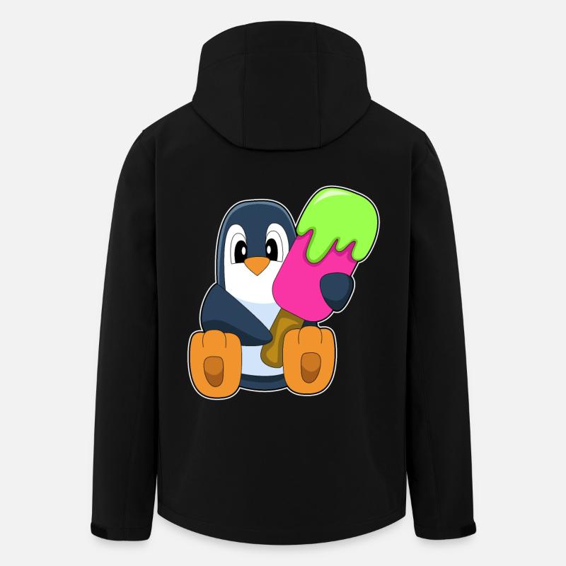 Penguin Popsicle - Men’s Recycled Softshell Jacket by Stanley/Stella - black