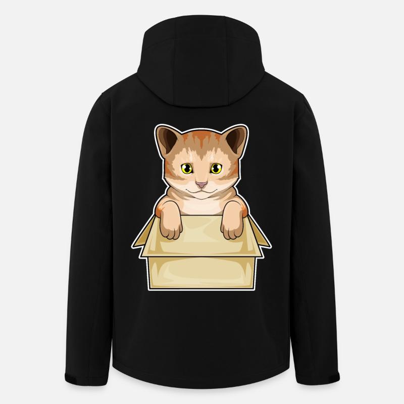 Cat Box - Veste softshell homme en polyester recyclé Stanley/Stella - noir