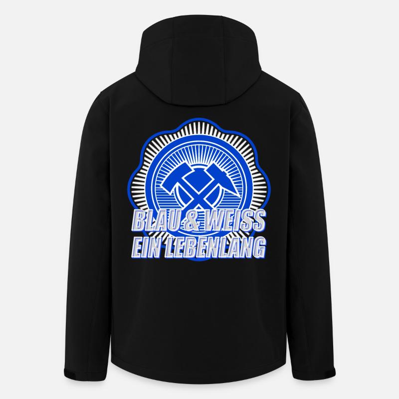 Blau Weiss ein Leben Lang - Recycelte Männer Softshell-Jacke von Stanley/Stella - Schwarz