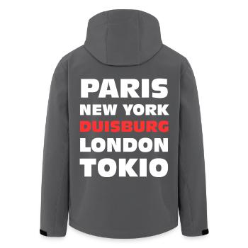 Duisbourg Rhénanie-du-Nord-Westphalie - Veste softshell homme en polyester recyclé Stanley/Stella - noir - Dos - AI Model Male 185 light (185cm)
