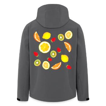 Assortment of fresh fruit - Men’s Recycled Softshell Jacket by Stanley/Stella - black - Back - AI Model Male 185 light (185cm)