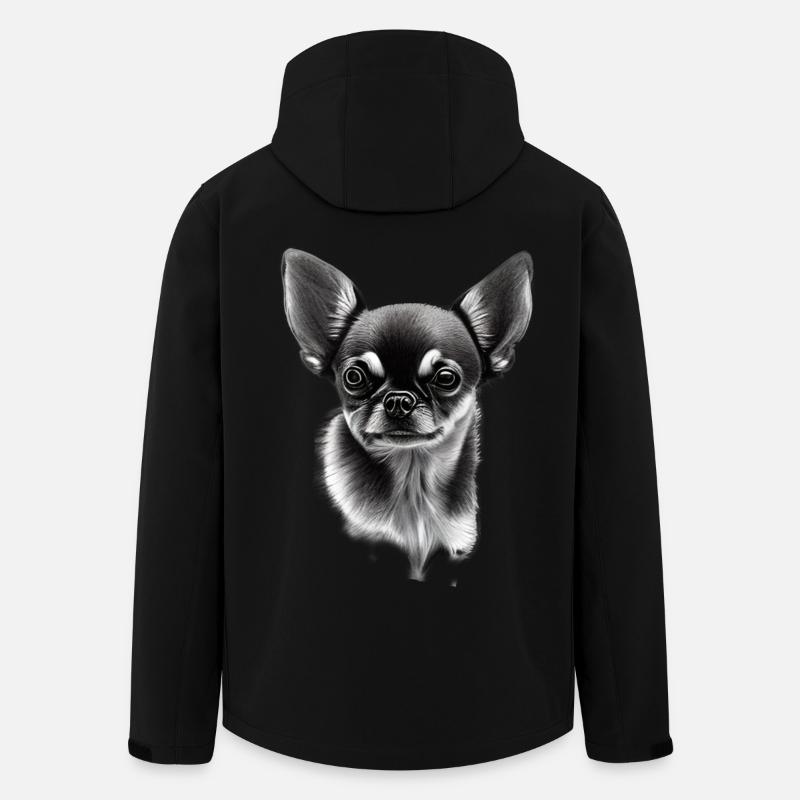 Chihuahua Kurzhaar - Recycelte Männer Softshell-Jacke von Stanley/Stella - Schwarz