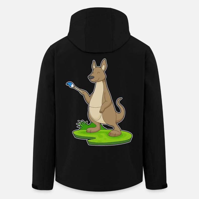 Känguru Maler Pinsel Malen - Recycelte Männer Softshell-Jacke von Stanley/Stella - Schwarz