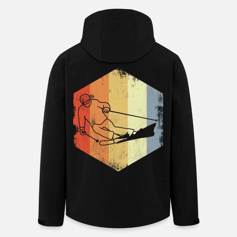 Skiing - Men’s Recycled Softshell Jacket by Stanley/Stella - black