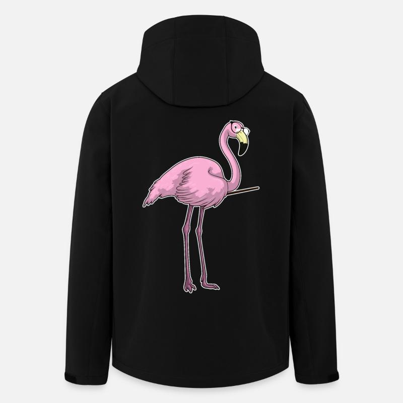 Flamingo Lehrer Pointer - Recycelte Männer Softshell-Jacke von Stanley/Stella - Schwarz