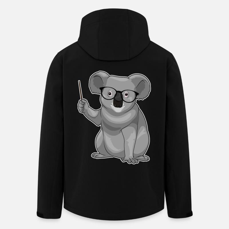 Koala Lehrer Pointer - Recycelte Männer Softshell-Jacke von Stanley/Stella - Schwarz