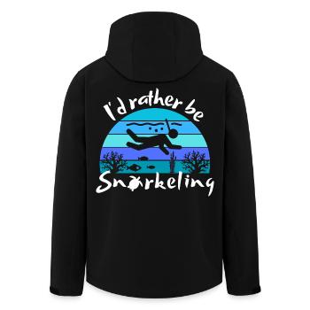 I'd rather be snorkeling - Beach Lover - Recycelte Männer Softshell-Jacke von Stanley/Stella - Schwarz - Hinten - AI Model Male 185 light (185cm)
