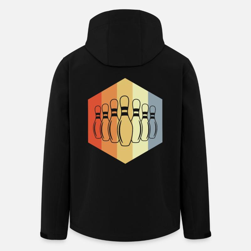 Quilles de bowling - Veste softshell homme en polyester recyclé Stanley/Stella - noir