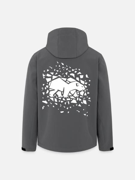 Ours polaire 2 - Veste softshell homme en polyester recyclé Stanley/Stella - noir