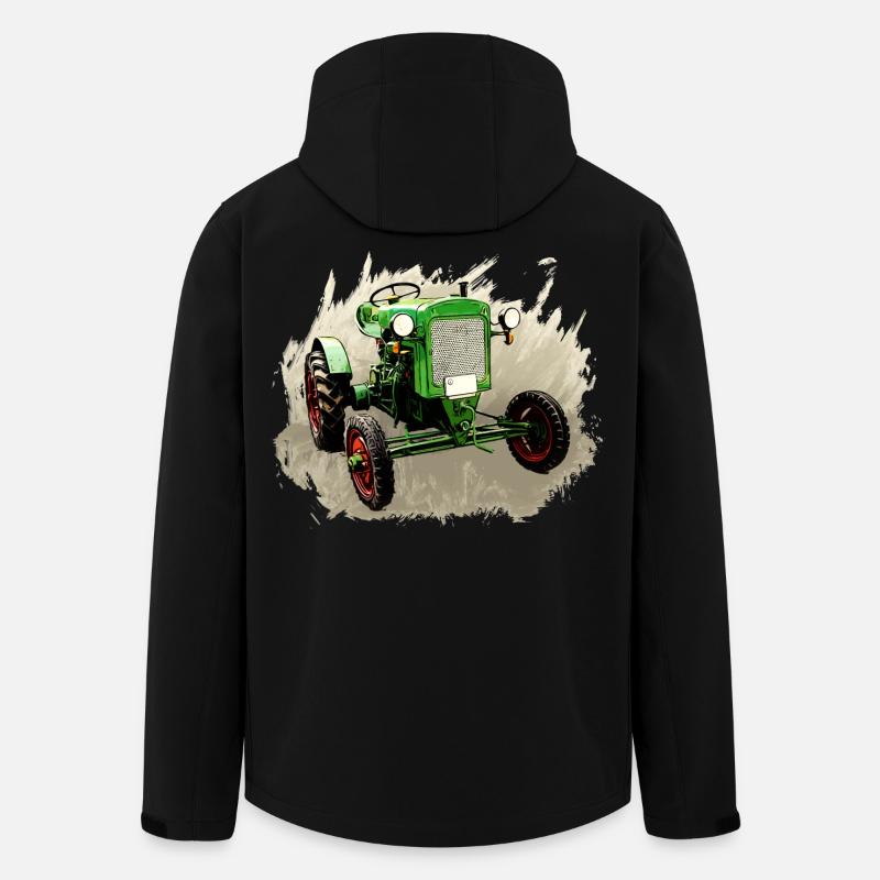 Deutz F1M 414 Bauernschlepper - Recycelte Männer Softshell-Jacke von Stanley/Stella - Schwarz